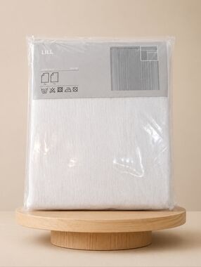 IKEA LILL Sheer Net Window Curtains White 110x98 Boho Scandinavian Style Decor